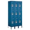 Salsbury Industries Wardrobe Locker, 36" W, 18" D, 78" H, (3) Wide, (9) Openings, Blue 63368BL-U - alternate 1